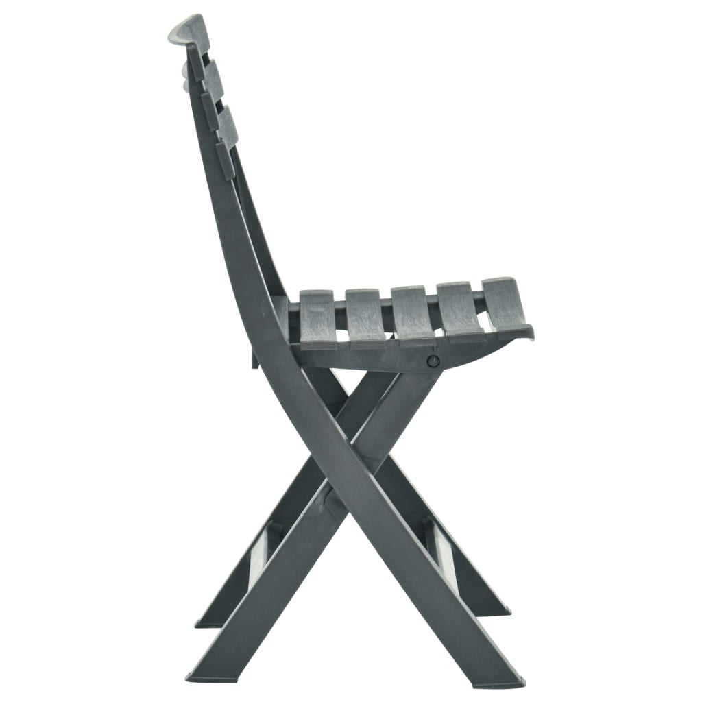 Tuinstoelen inklapbaar 2 st kunststof groen is nu te koop bij PeponiXL, paradijselijk wonen!