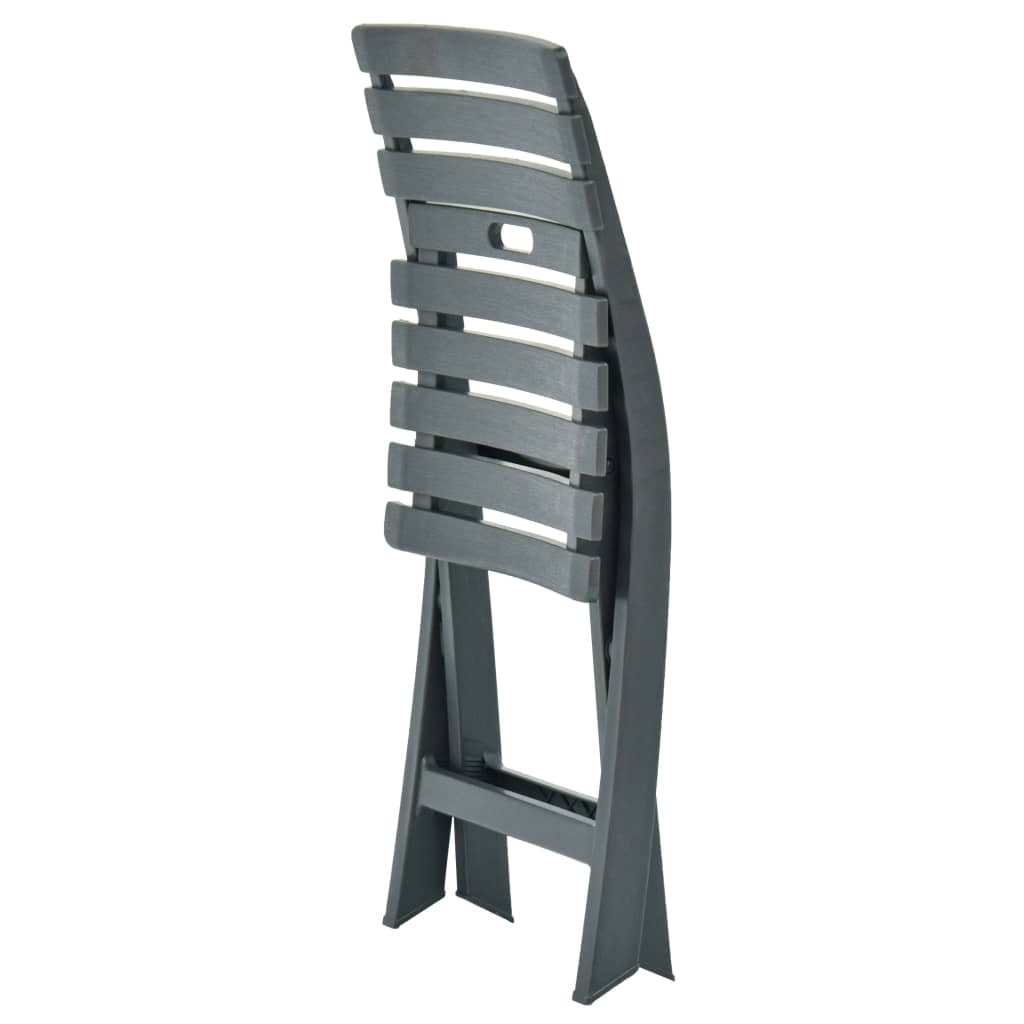 Tuinstoelen inklapbaar 2 st kunststof groen is nu te koop bij PeponiXL, paradijselijk wonen!