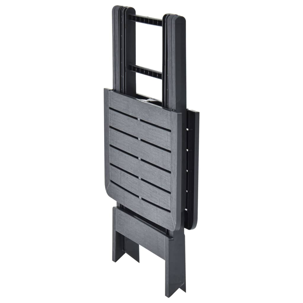 Tuintafel inklapbaar 79x72x70 cm kunststof antraciet is nu te koop bij PeponiXL, paradijselijk wonen!