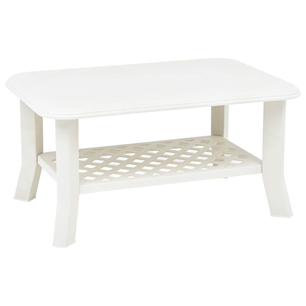 Salontafel 90x60x46 cm kunststof wit is nu te koop bij PeponiXL, paradijselijk wonen!