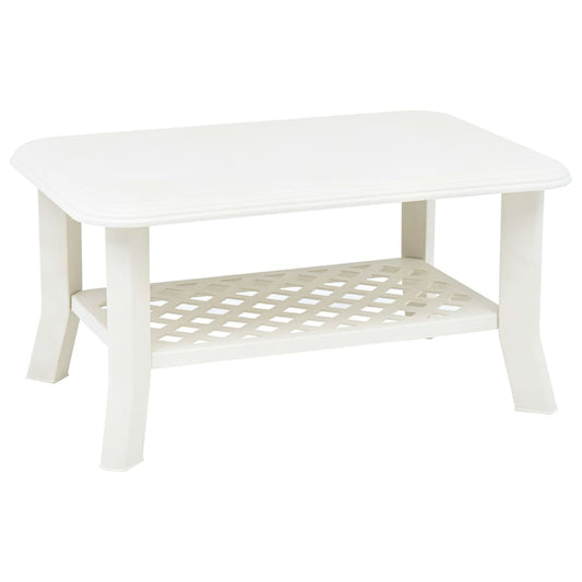 Salontafel 90x60x46 cm kunststof wit is nu te koop bij PeponiXL, paradijselijk wonen!