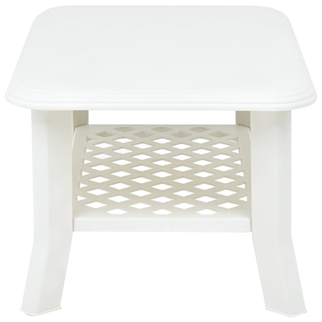Salontafel 90x60x46 cm kunststof wit is nu te koop bij PeponiXL, paradijselijk wonen!