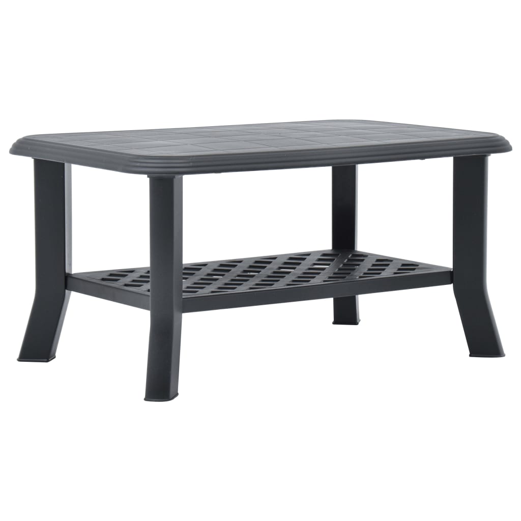 Salontafel 90x60x46 cm kunststof antraciet is nu te koop bij PeponiXL, paradijselijk wonen!