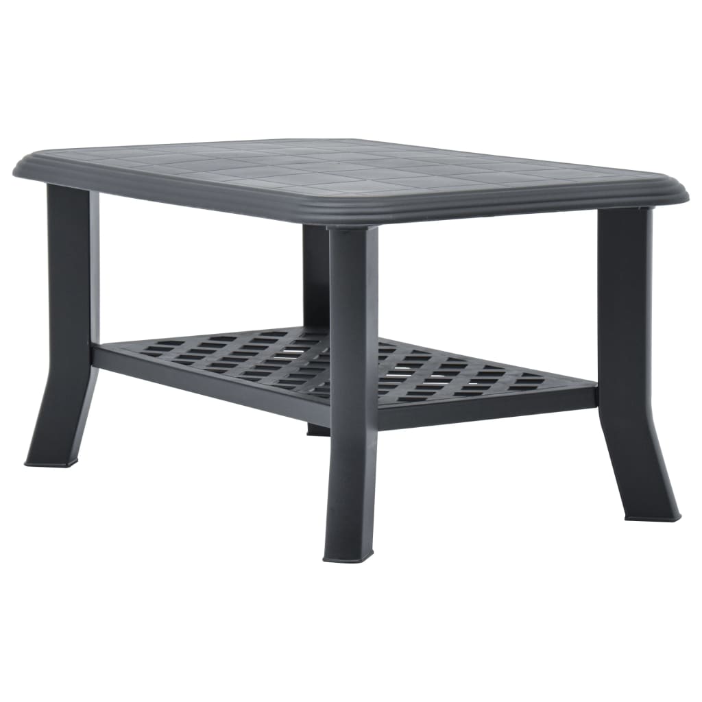 Salontafel 90x60x46 cm kunststof antraciet is nu te koop bij PeponiXL, paradijselijk wonen!