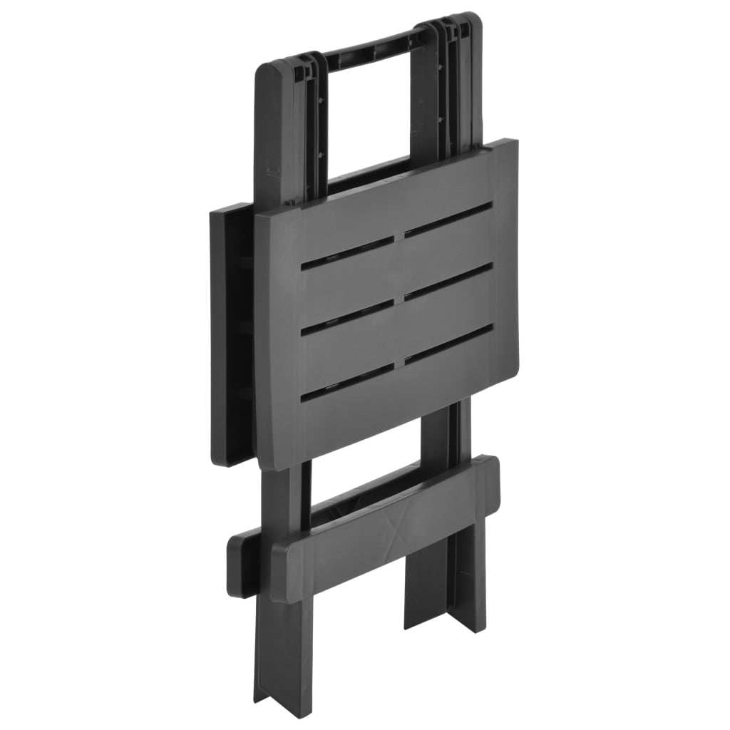 Tuintafel inklapbaar 45x43x50 cm kunststof antraciet is nu te koop bij PeponiXL, paradijselijk wonen!