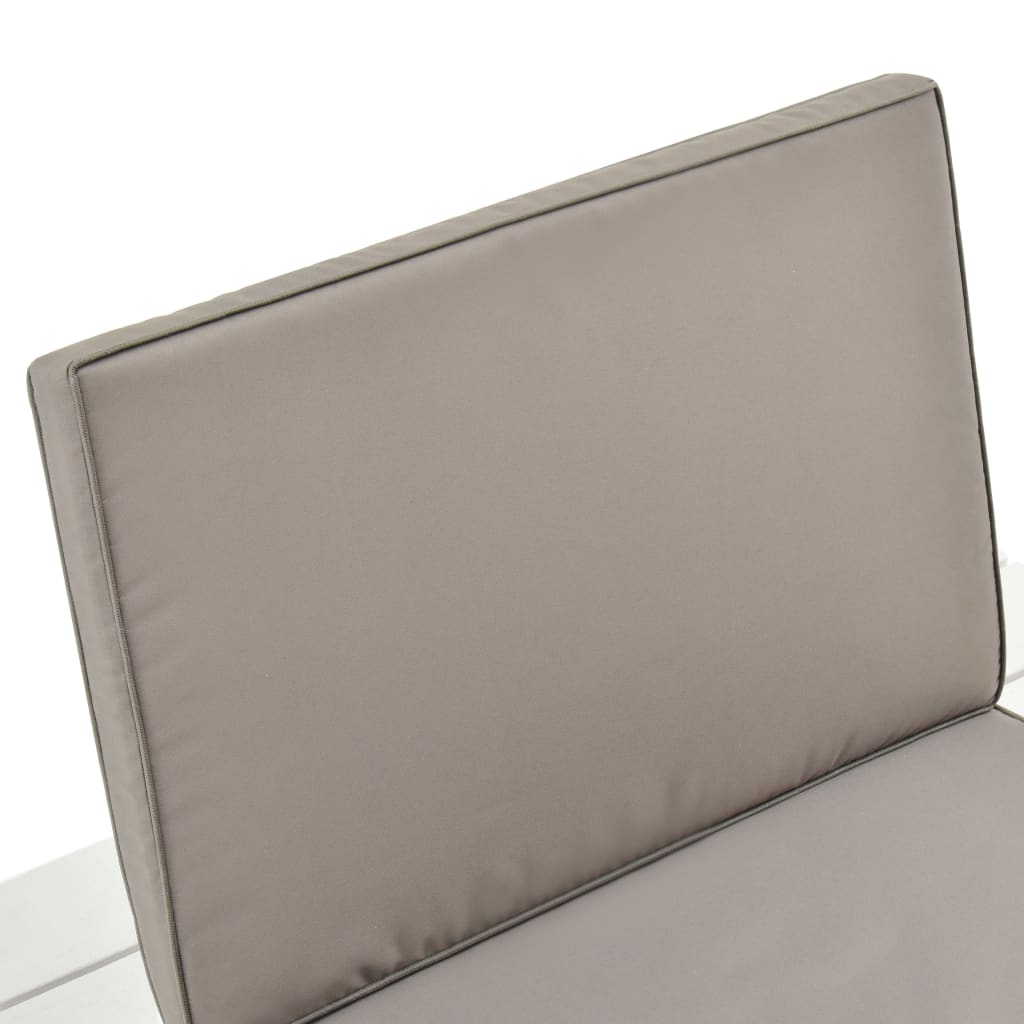 Loungestoel met kussen kunststof wit is nu te koop bij PeponiXL, paradijselijk wonen!