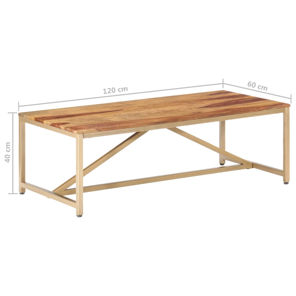 Salontafel 120x60x40 cm massief hout is nu te koop bij PeponiXL, paradijselijk wonen!