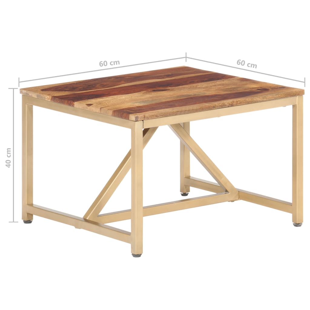 Bijzettafel 60x60x40 cm massief hout is nu te koop bij PeponiXL, paradijselijk wonen!