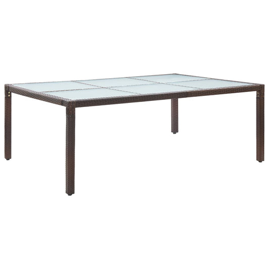 Tuintafel 200x150x74 cm poly rattan bruin is nu te koop bij PeponiXL, paradijselijk wonen!