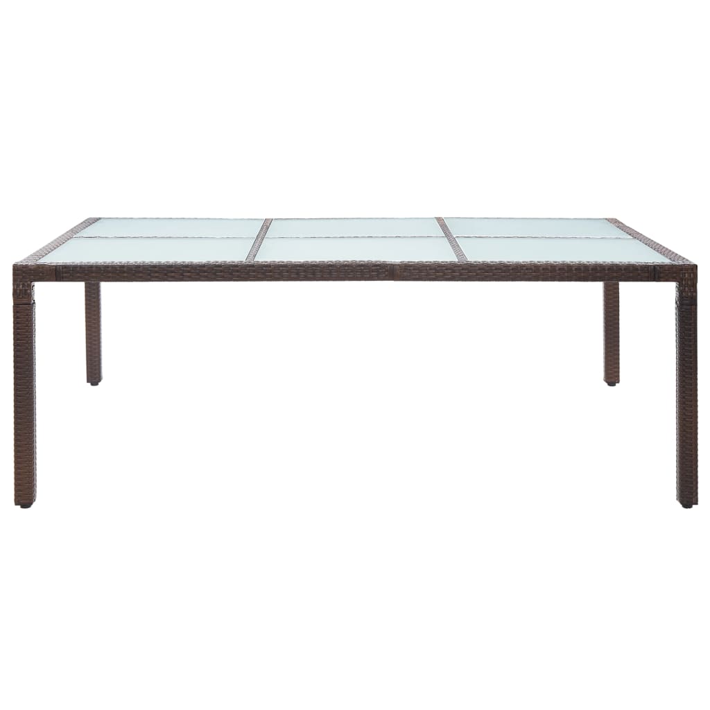 Tuintafel 200x150x74 cm poly rattan bruin is nu te koop bij PeponiXL, paradijselijk wonen!