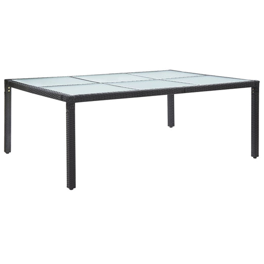 Tuintafel 200x150x74 cm poly rattan zwart is nu te koop bij PeponiXL, paradijselijk wonen!