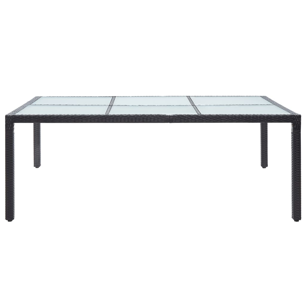 Tuintafel 200x150x74 cm poly rattan zwart is nu te koop bij PeponiXL, paradijselijk wonen!