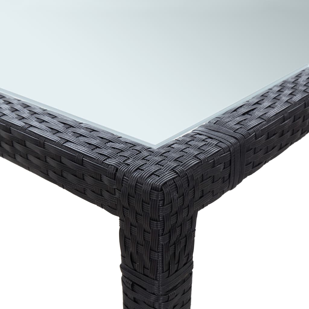 Tuintafel 200x150x74 cm poly rattan zwart is nu te koop bij PeponiXL, paradijselijk wonen!