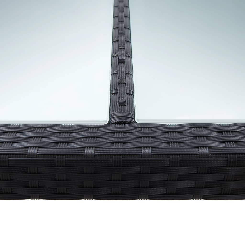 Tuintafel 200x150x74 cm poly rattan zwart is nu te koop bij PeponiXL, paradijselijk wonen!