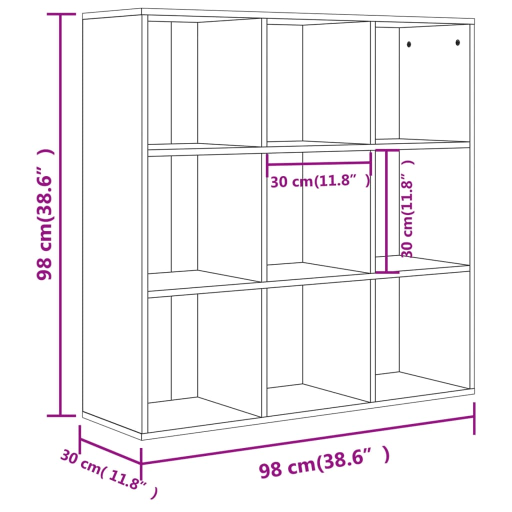 Boekenkast 98x29x97,5 cm bewerkt hout betongrijs is nu te koop bij PeponiXL, paradijselijk wonen!