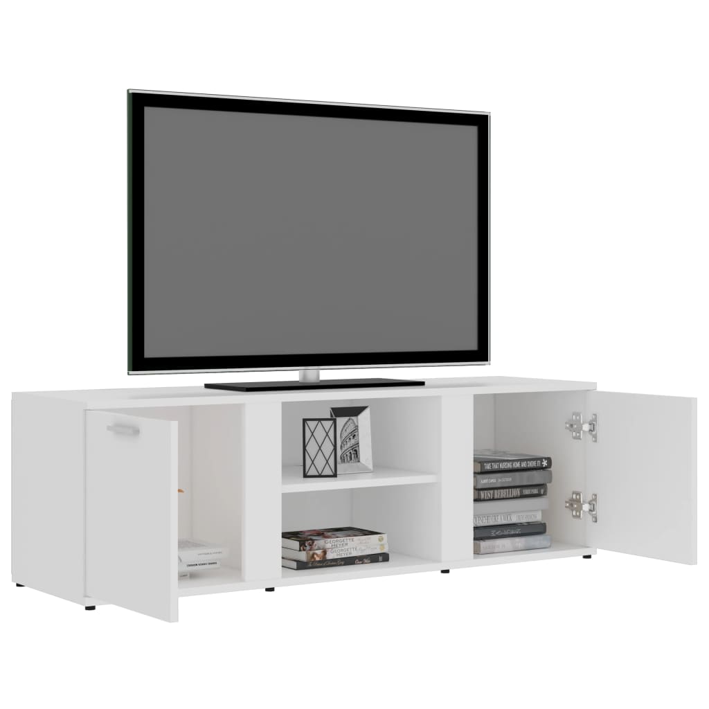 Tv-meubel 120x34x37 cm bewerkt hout wit is nu te koop bij PeponiXL, paradijselijk wonen!