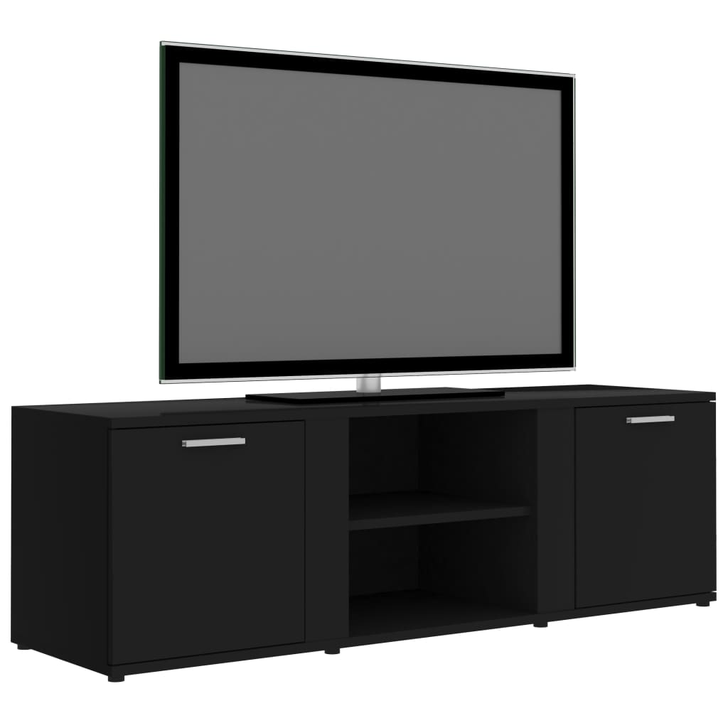Tv-meubel 120x34x37 cm bewerkt hout zwart is nu te koop bij PeponiXL, paradijselijk wonen!