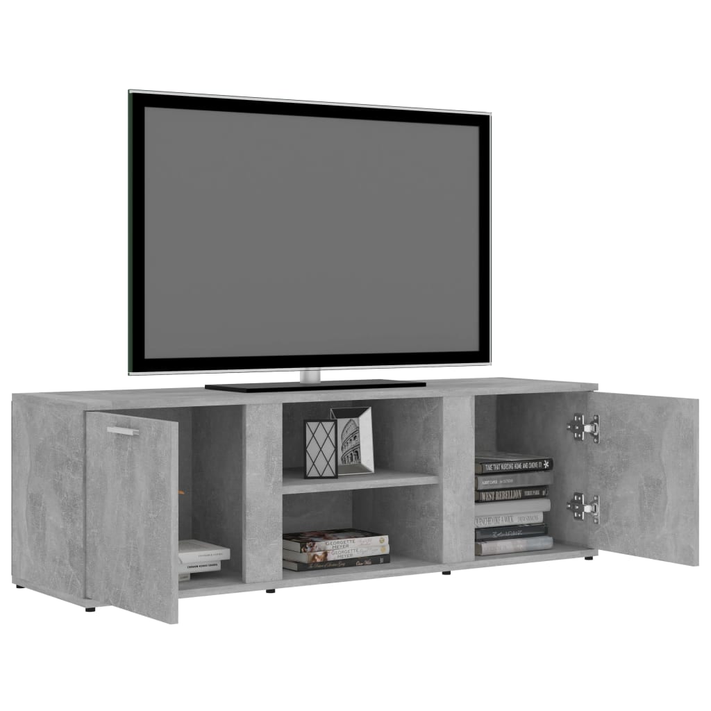 Tv-meubel 120x34x37 cm bewerkt hout betongrijs is nu te koop bij PeponiXL, paradijselijk wonen!