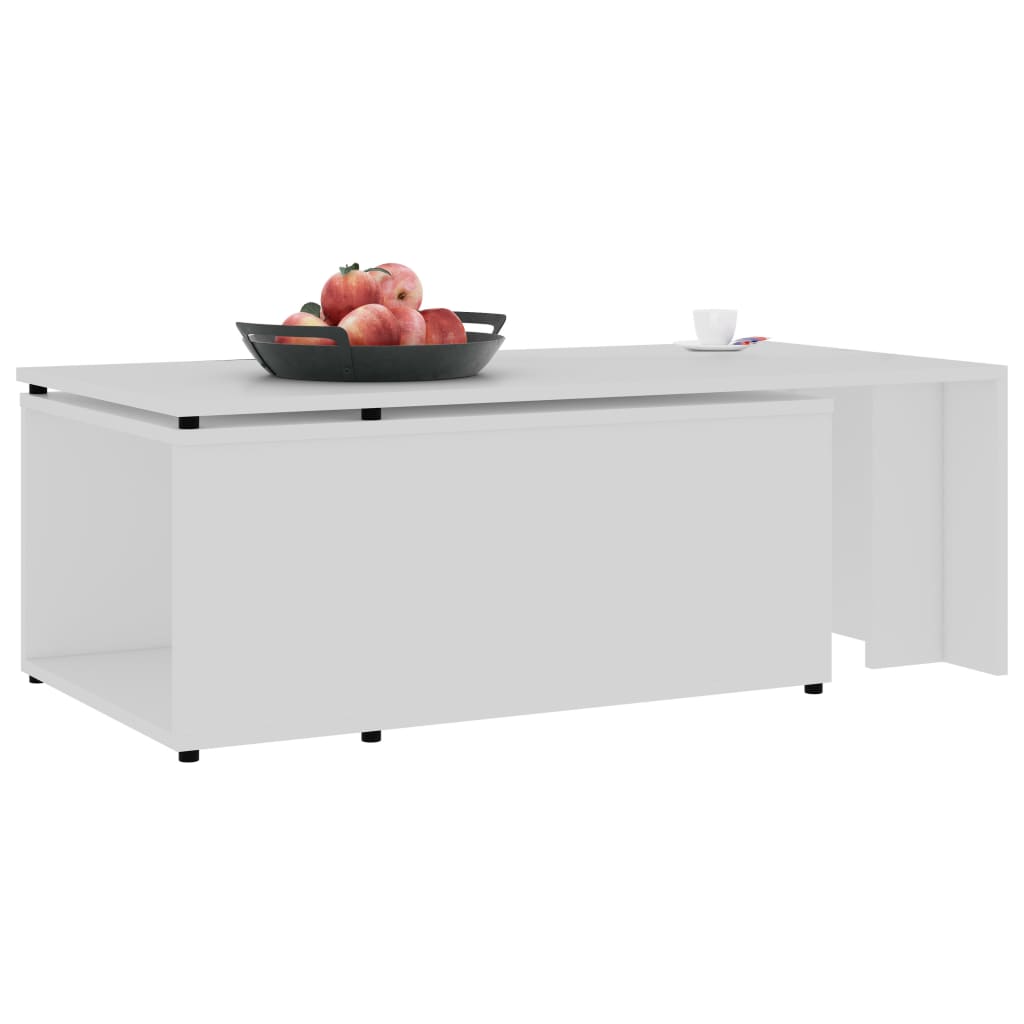 Salontafel 150x50x35 cm bewerkt hout wit is nu te koop bij PeponiXL, paradijselijk wonen!
