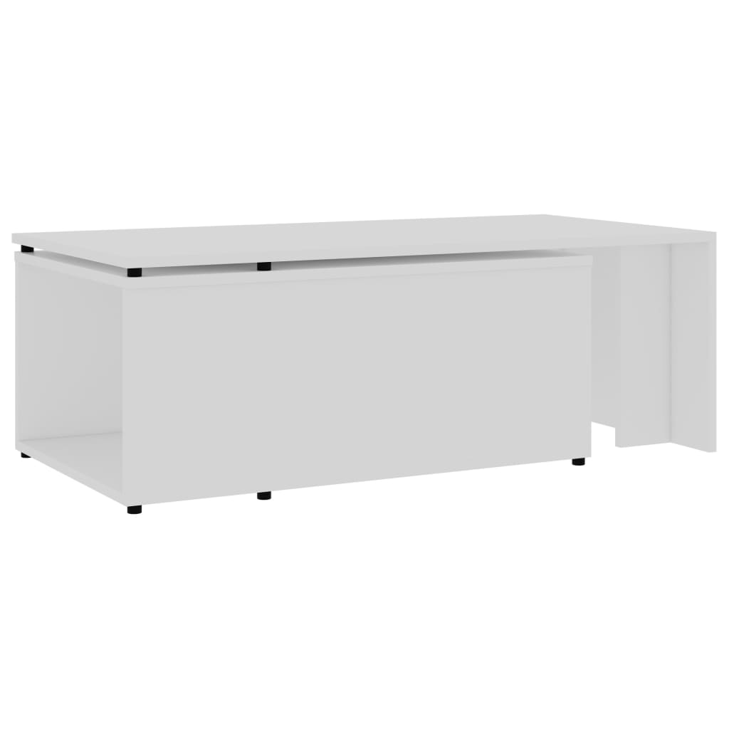 Salontafel 150x50x35 cm bewerkt hout wit is nu te koop bij PeponiXL, paradijselijk wonen!