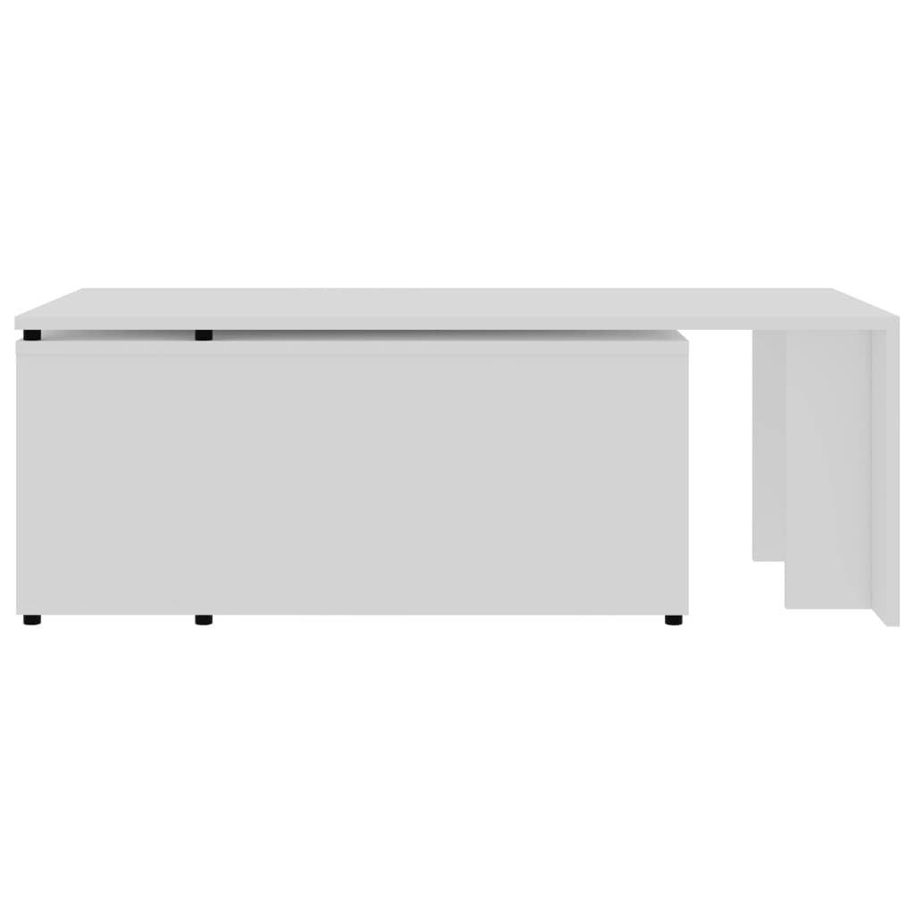 Salontafel 150x50x35 cm bewerkt hout wit is nu te koop bij PeponiXL, paradijselijk wonen!