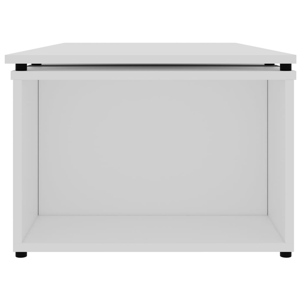 Salontafel 150x50x35 cm bewerkt hout wit is nu te koop bij PeponiXL, paradijselijk wonen!
