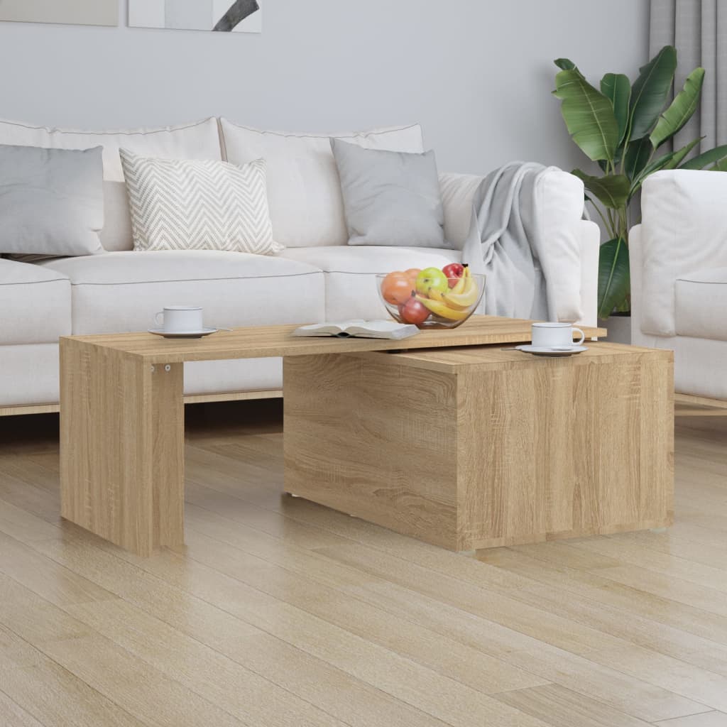 Salontafel 150x50x35 cm bewerkt hout sonoma eikenkleurig is nu te koop bij PeponiXL, paradijselijk wonen!