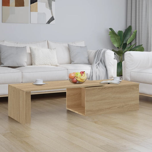 Salontafel 150x50x35 cm bewerkt hout sonoma eikenkleurig is nu te koop bij PeponiXL, paradijselijk wonen!