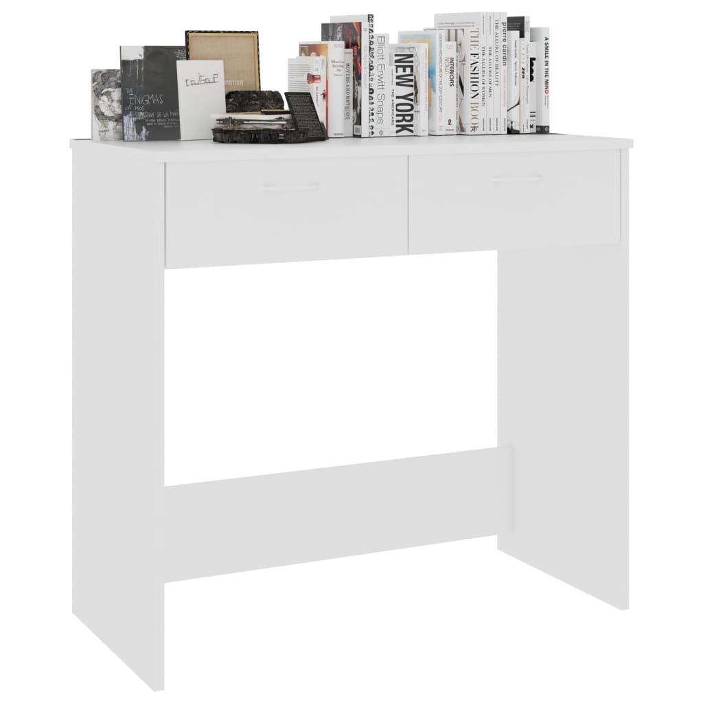 Bureau 80x40x75 cm bewerkt hout wit is nu te koop bij PeponiXL, paradijselijk wonen!