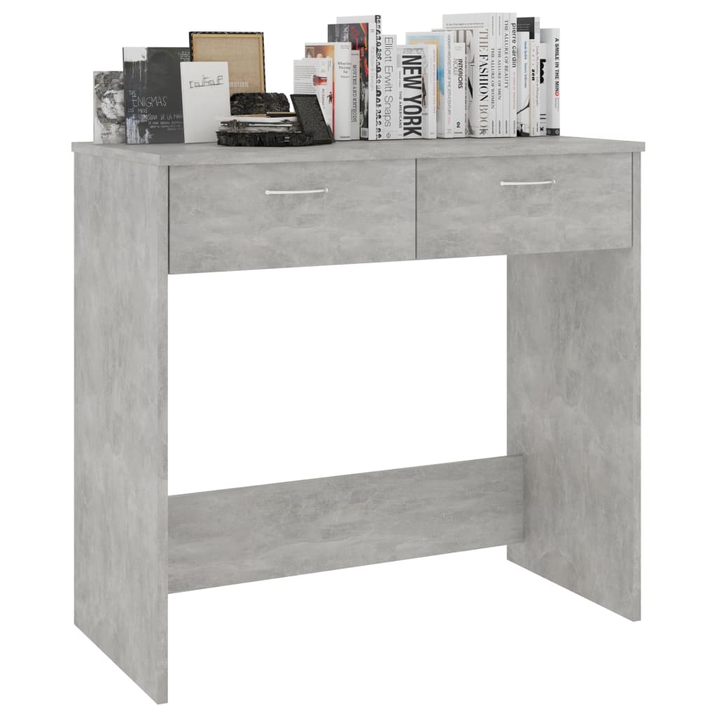 Bureau 80x40x75 cm bewerkt hout betongrijs is nu te koop bij PeponiXL, paradijselijk wonen!