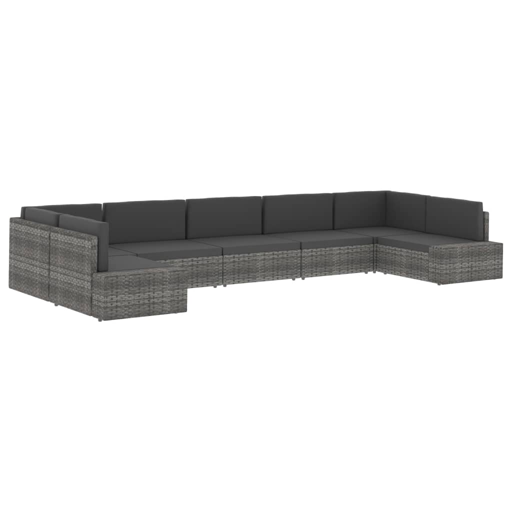 Hoekbank met linkerarmleuning sectioneel poly rattan zwart is nu te koop bij PeponiXL, paradijselijk wonen!