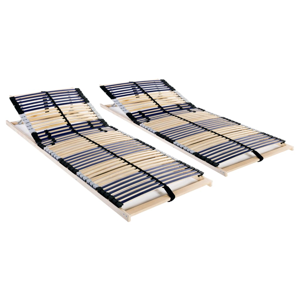 Lattenbodems 2 st met 42 latten 7 zones 80x200 cm is nu te koop bij PeponiXL, paradijselijk wonen!