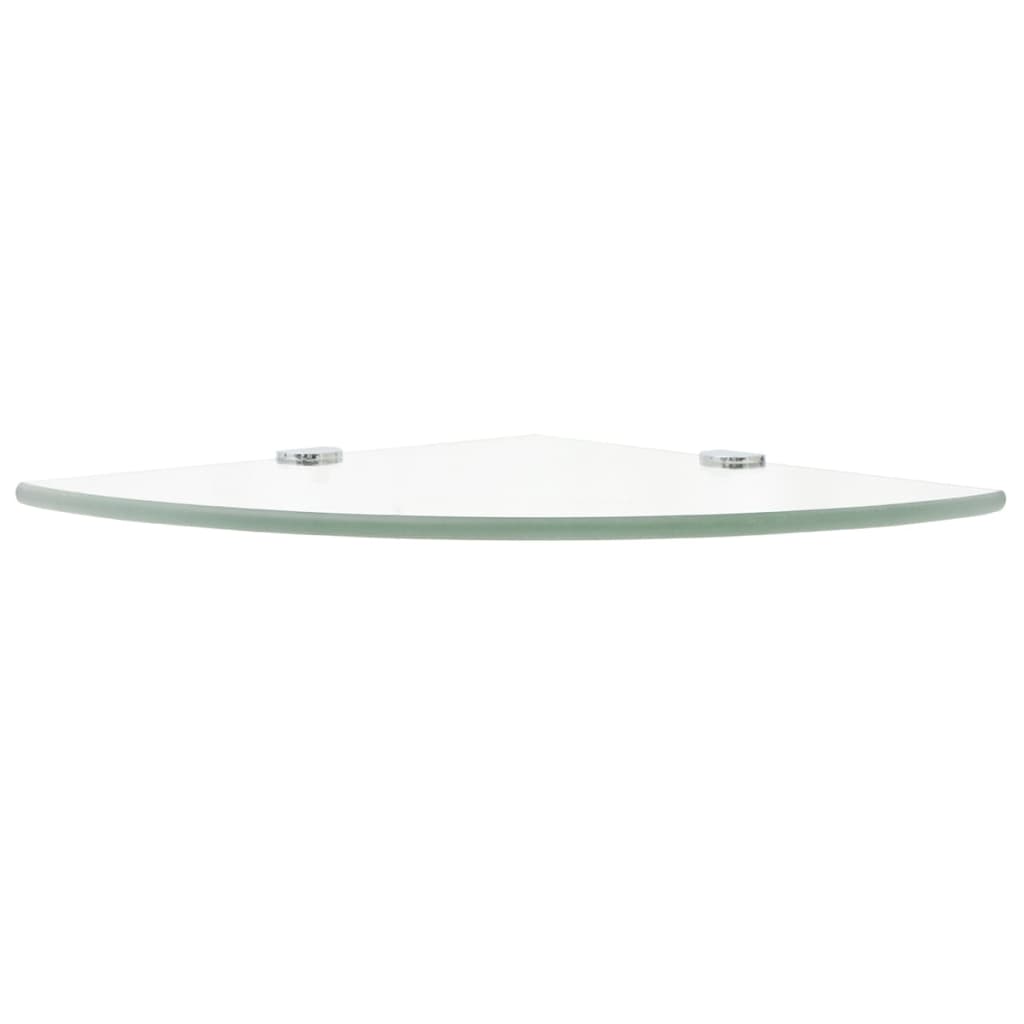 Hoekschappen 2 st met chromen dragers 35x35 cm glas transparant is nu te koop bij PeponiXL, paradijselijk wonen!