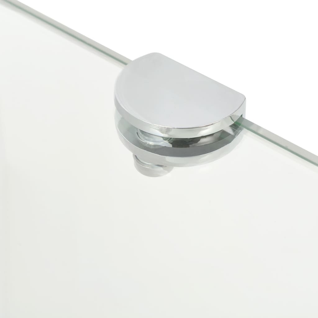 Hoekschappen 2 st met chromen dragers 35x35 cm glas transparant is nu te koop bij PeponiXL, paradijselijk wonen!