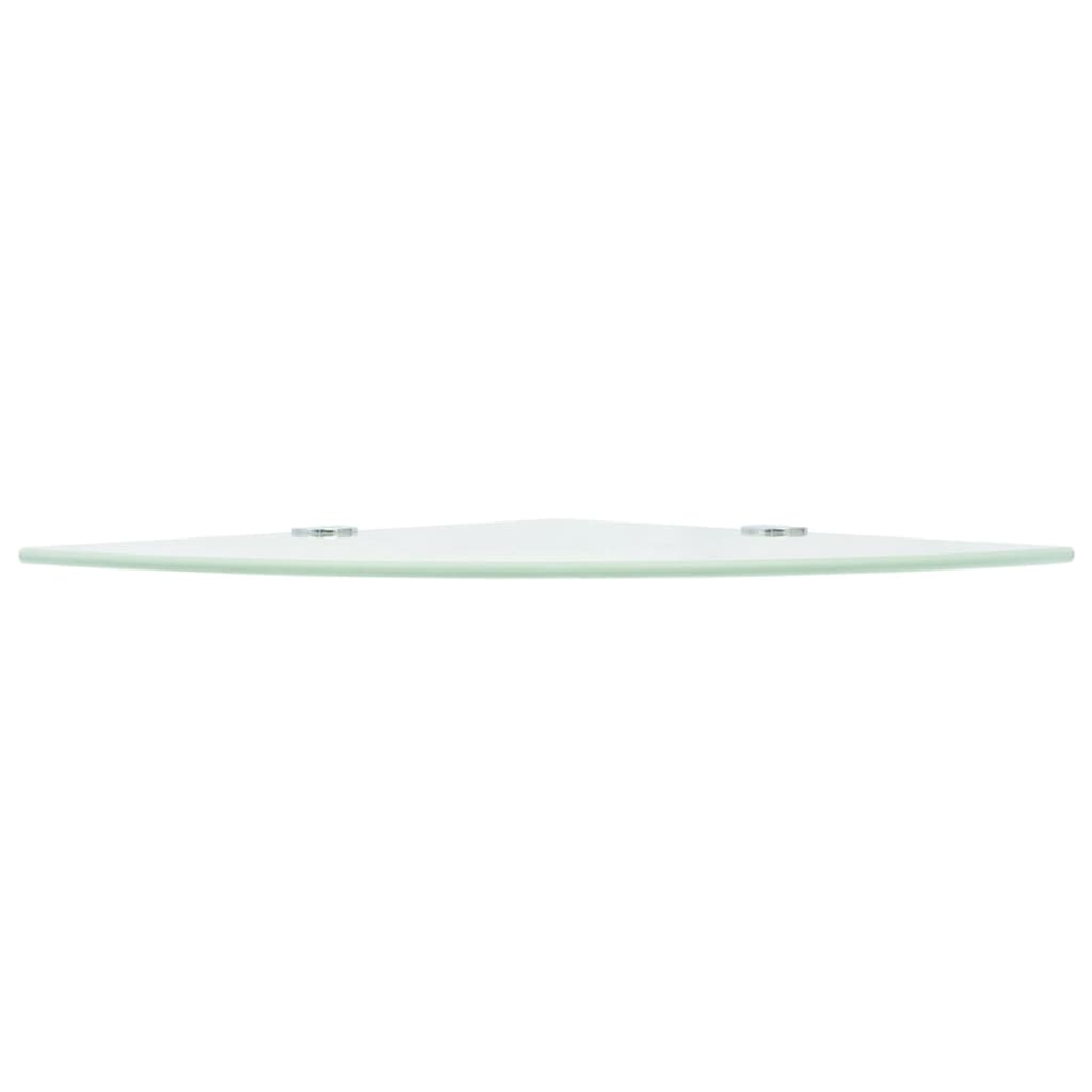 Hoekschappen 2 st met chromen dragers 25x25 cm glas wit is nu te koop bij PeponiXL, paradijselijk wonen!