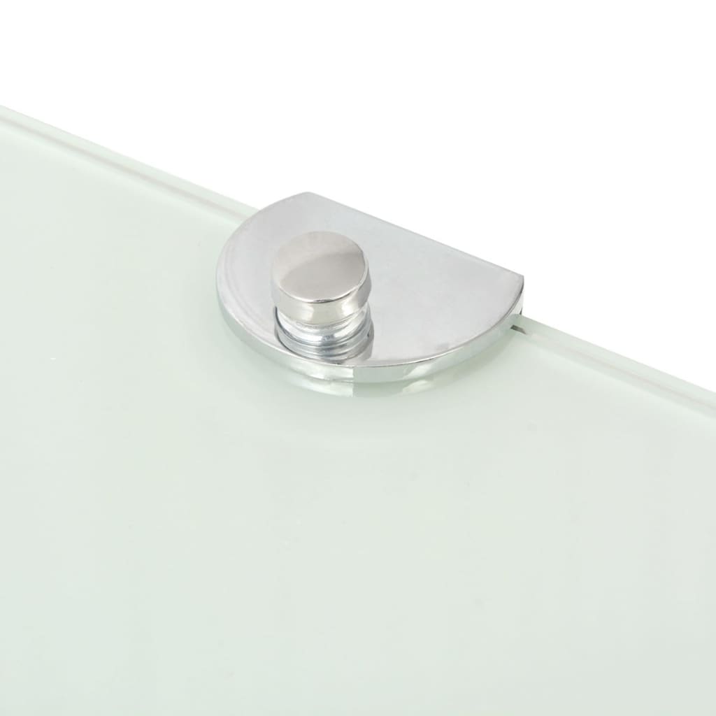 Hoekschappen 2 st met chromen dragers 25x25 cm glas wit is nu te koop bij PeponiXL, paradijselijk wonen!