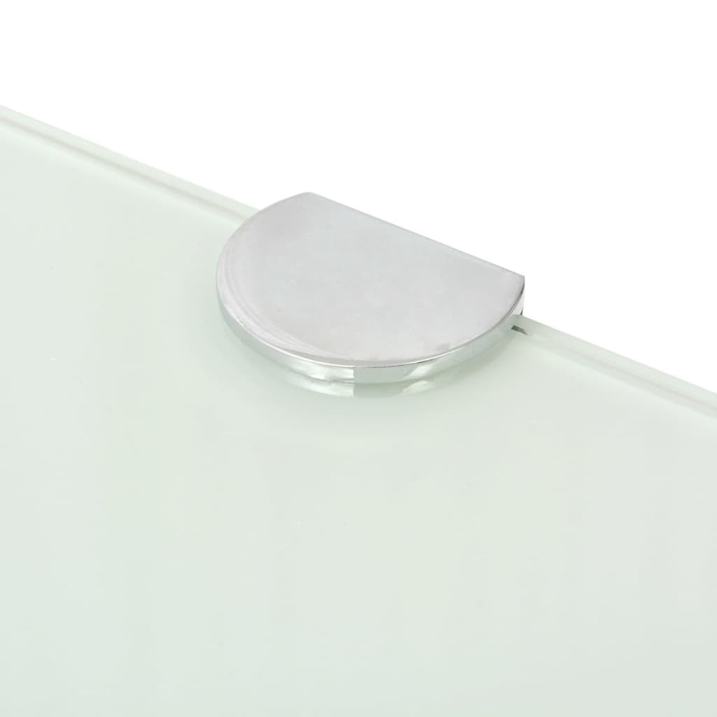 Hoekschappen 2 st met chromen dragers 25x25 cm glas wit is nu te koop bij PeponiXL, paradijselijk wonen!