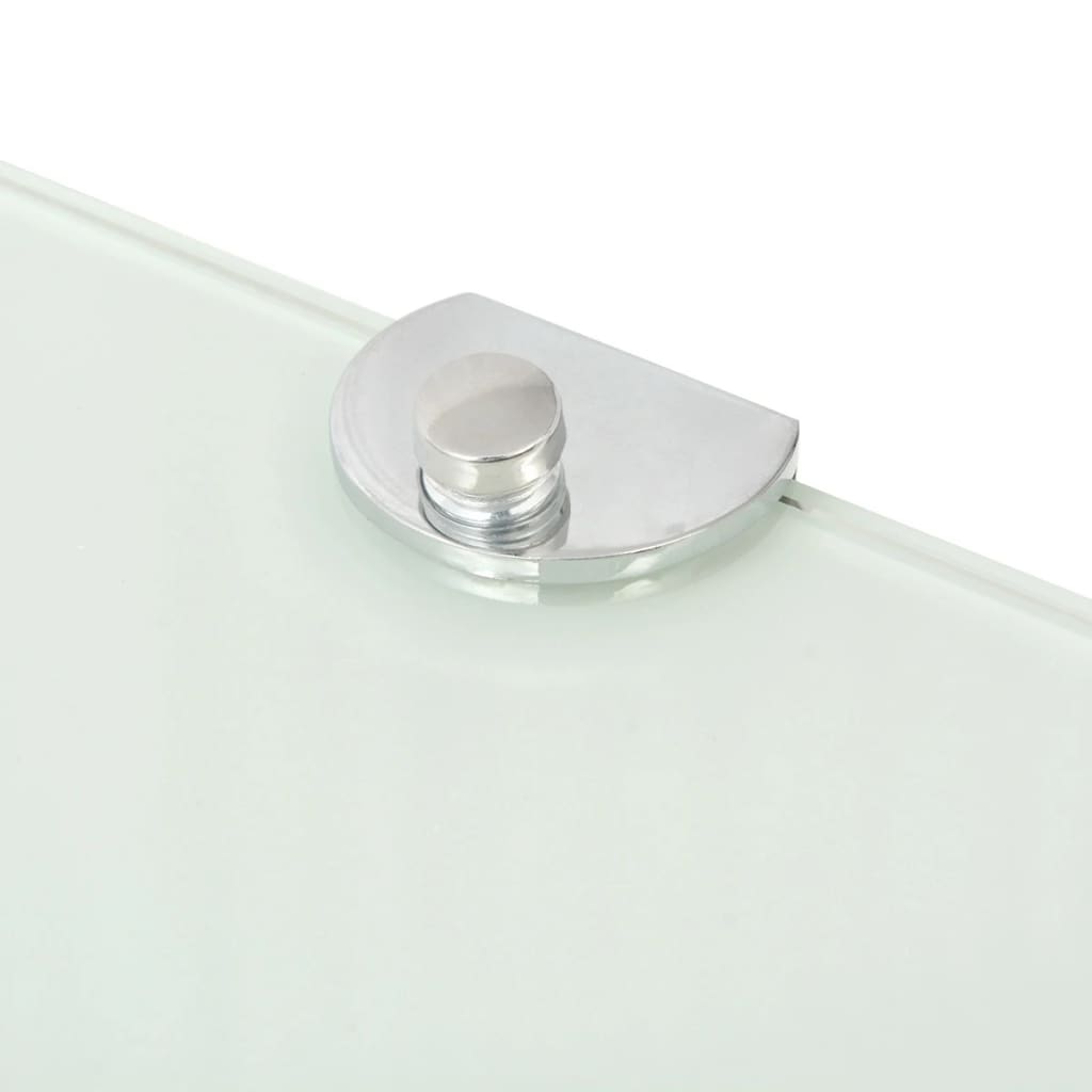 Hoekschappen 2 st met chromen dragers 35x35 cm glas wit is nu te koop bij PeponiXL, paradijselijk wonen!