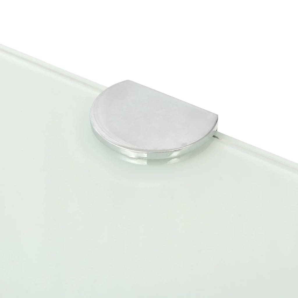 Hoekschappen 2 st met chromen dragers 35x35 cm glas wit is nu te koop bij PeponiXL, paradijselijk wonen!
