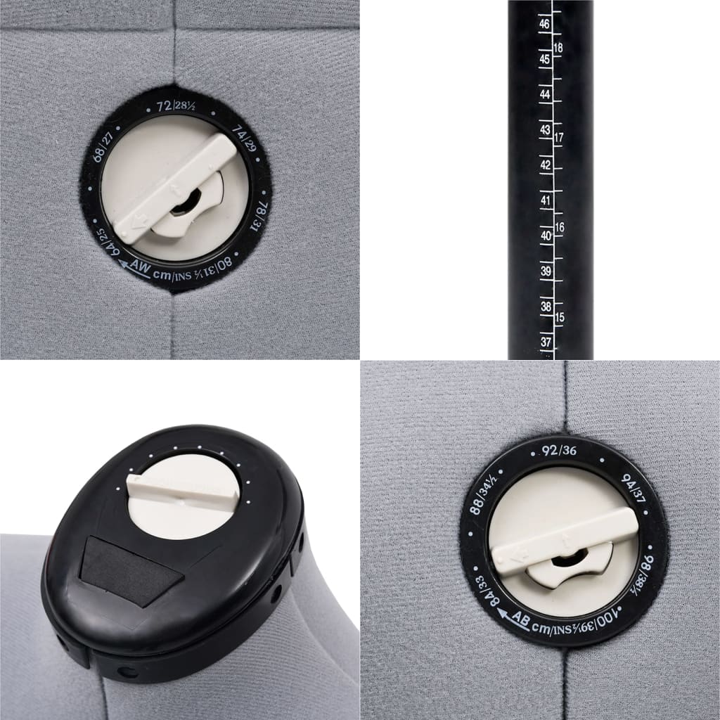 Paspop verstelbaar vrouw maat 33-40 S grijs is nu te koop bij PeponiXL, paradijselijk wonen!