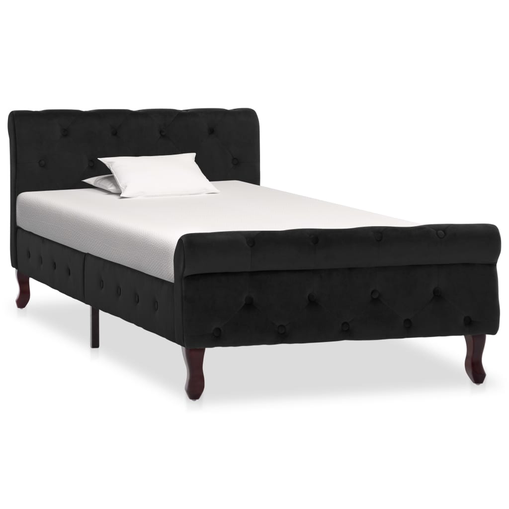 Bedframe fluweel zwart 90x200 cm is nu te koop bij PeponiXL, paradijselijk wonen!