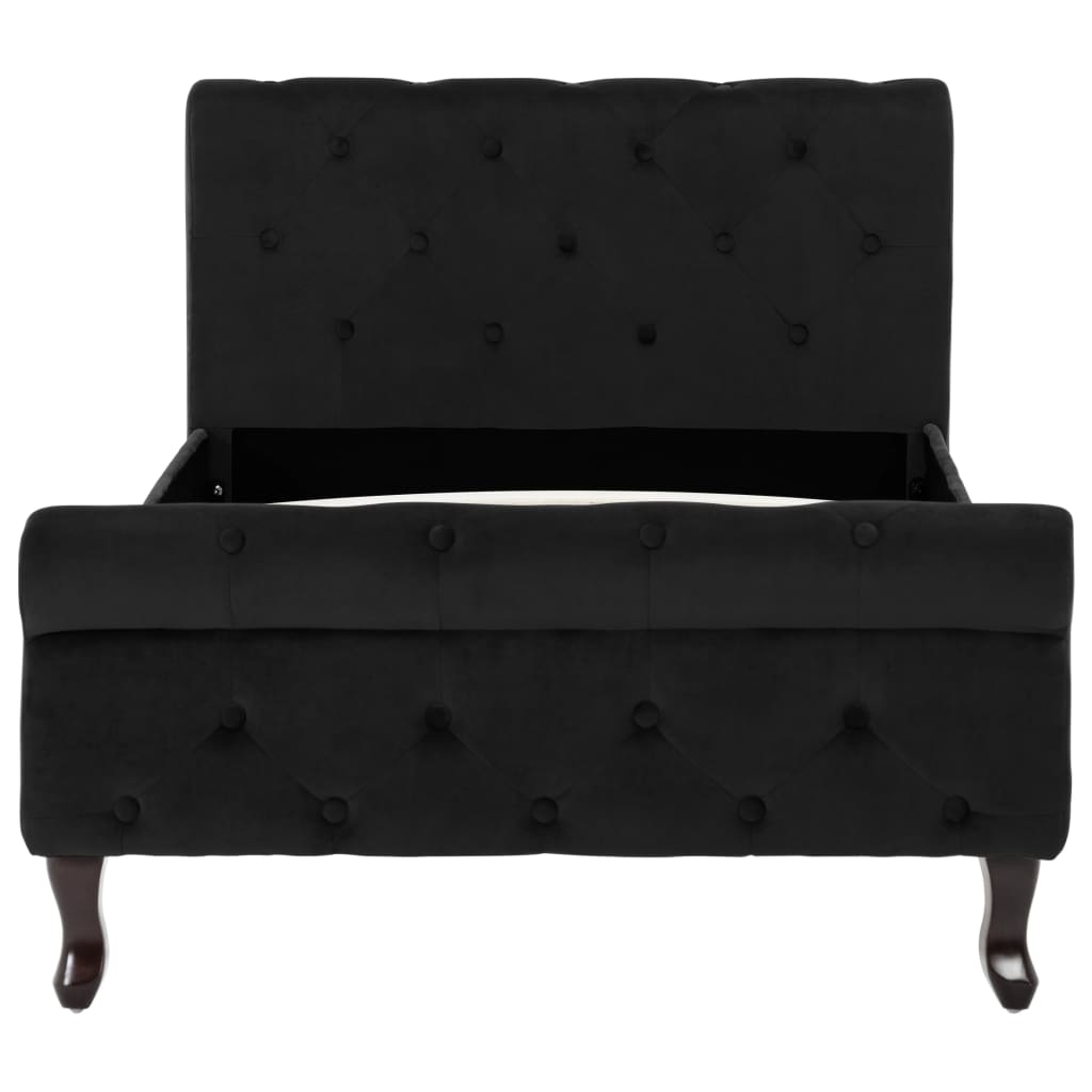 Bedframe fluweel zwart 90x200 cm is nu te koop bij PeponiXL, paradijselijk wonen!