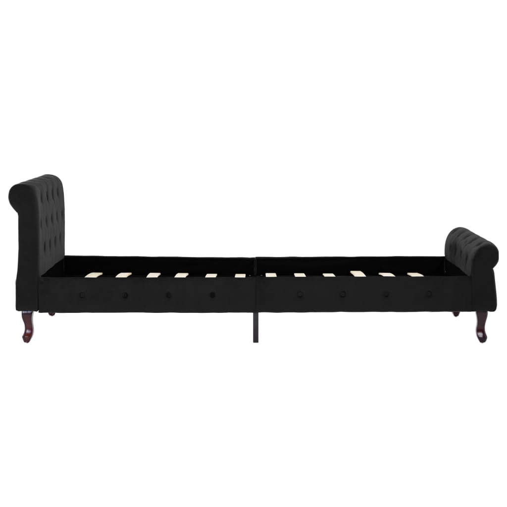 Bedframe fluweel zwart 90x200 cm is nu te koop bij PeponiXL, paradijselijk wonen!
