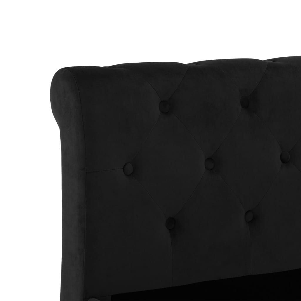 Bedframe fluweel zwart 90x200 cm is nu te koop bij PeponiXL, paradijselijk wonen!