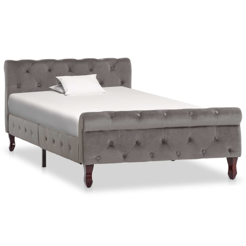 Bedframe fluweel grijs 100x200 cm is nu te koop bij PeponiXL, paradijselijk wonen!