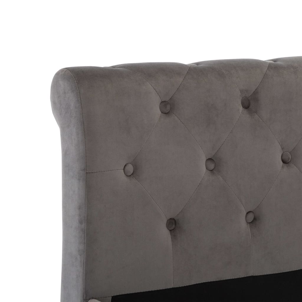 Bedframe fluweel grijs 100x200 cm is nu te koop bij PeponiXL, paradijselijk wonen!