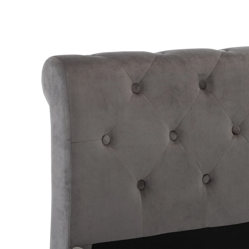 Bedframe fluweel grijs 200x200 cm is nu te koop bij PeponiXL, paradijselijk wonen!
