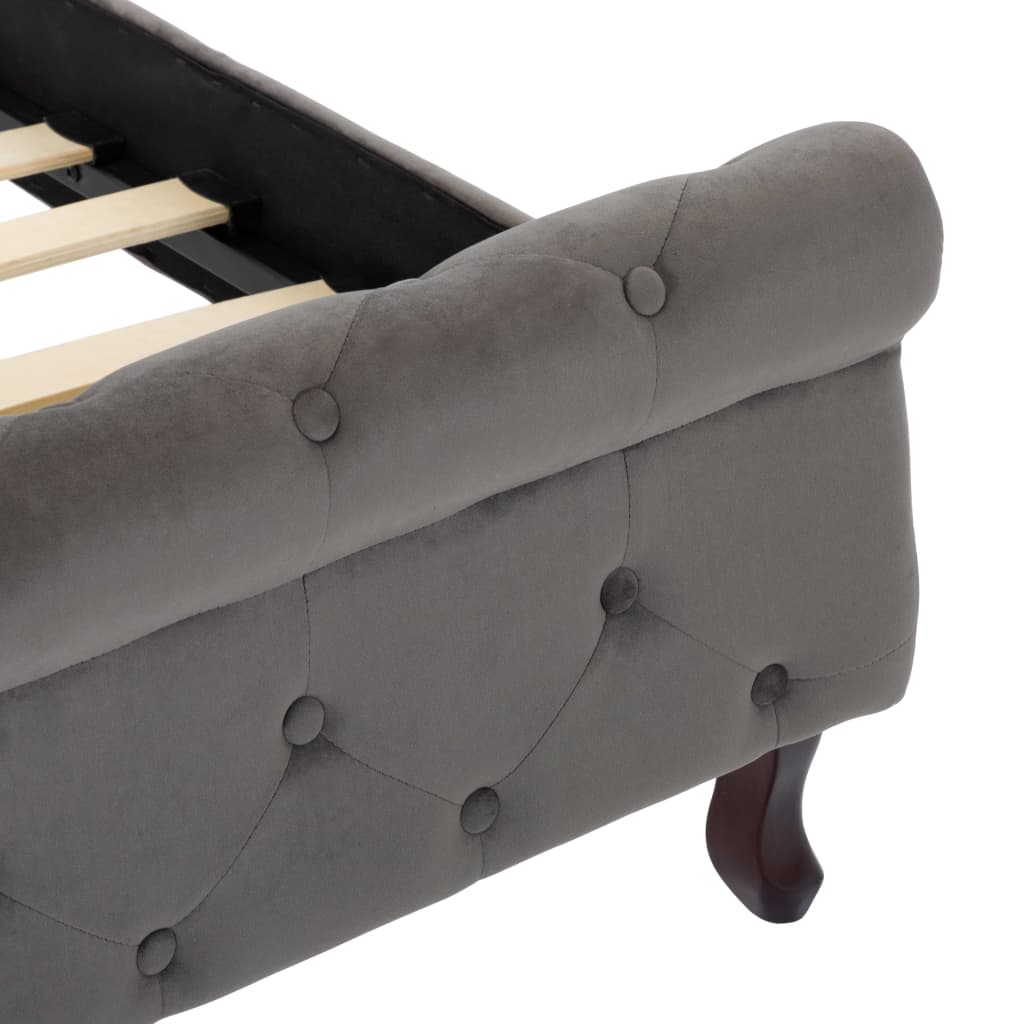 Bedframe fluweel grijs 200x200 cm is nu te koop bij PeponiXL, paradijselijk wonen!