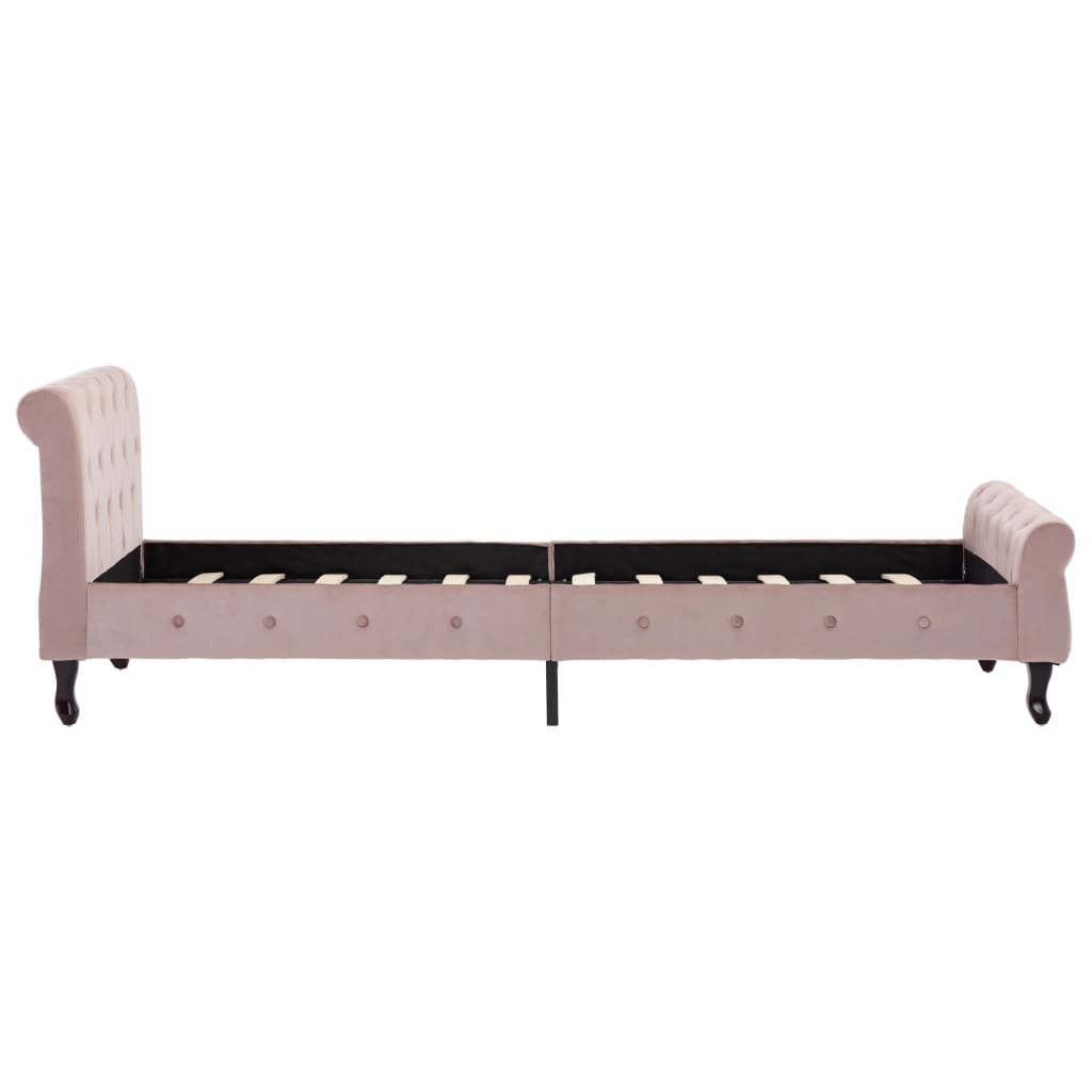 Bedframe fluweel roze 90x200 cm is nu te koop bij PeponiXL, paradijselijk wonen!