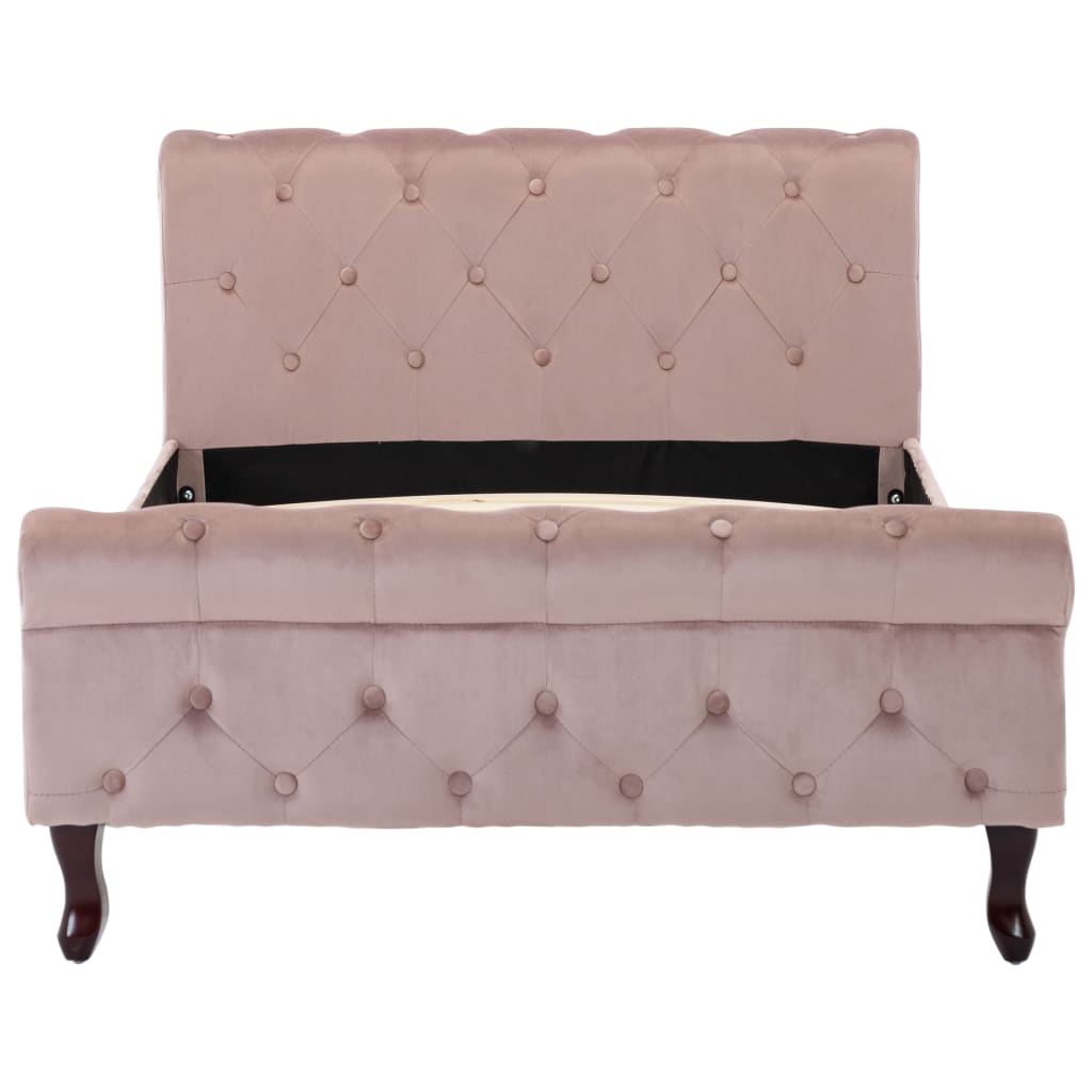 Bedframe fluweel roze 100x200 cm is nu te koop bij PeponiXL, paradijselijk wonen!